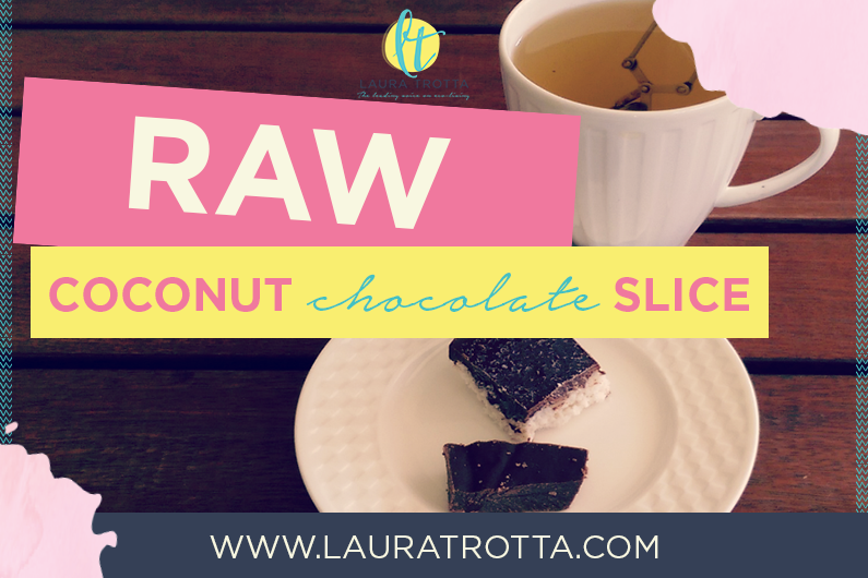Organic Raw Chocolate Coconut Slice